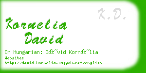 kornelia david business card
